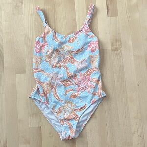 Roxy Floral Girls One Piece Swimsuit, size 8